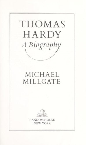 THOMAS HARDY: A BIOG cover
