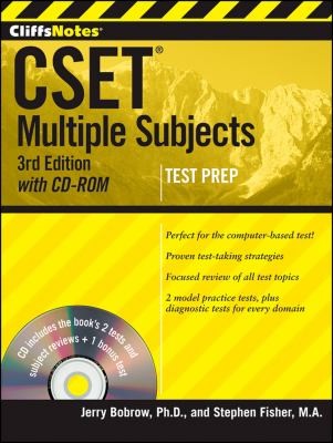 CliffsNotes CSET: Multiple Subjects with CD-ROM, 3rd Edition cover
