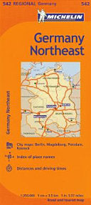 Michelin Germany Northeast Map 542 (Maps/Regional (Michelin)) cover