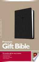 Premium Gift Bible NLT (LeatherLike, Classic Black, Red Letter) cover