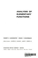 Analysis of Elementary Functions cover