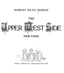 :The Upper West Side: New York cover