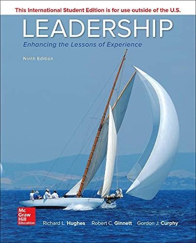 Leadership: Enhancing the Lessons of Experience 9th Edition, International Student Edition cover