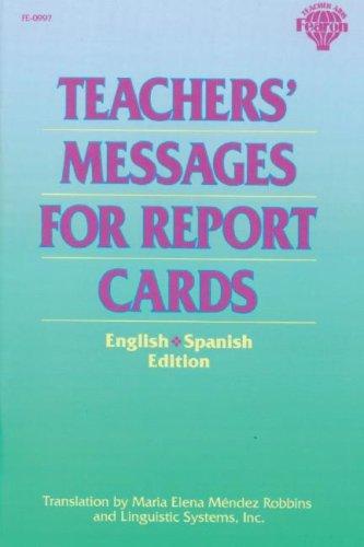 Teachers' Messages for Report Cards, Grades K - 8 cover