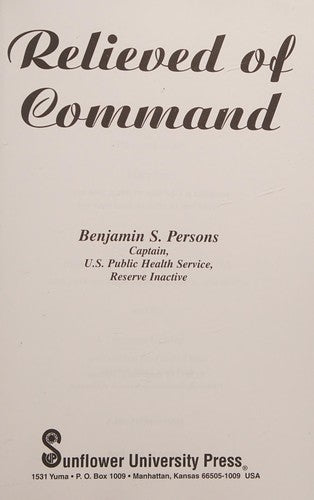 Relieved of Command cover