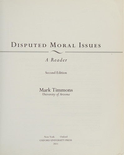 Disputed Moral Issues: A Reader cover