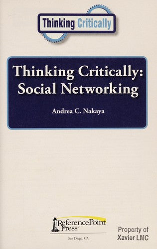 Social Networking (Thinking Critically) cover