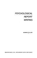 Psychological report writing cover