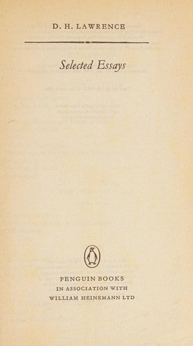Selected Essays cover