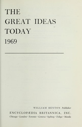 The Great Ideas Today 1969 cover