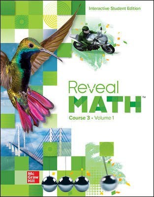 Reveal Math, Course 3, Volume 1, Interactive Student Edition, c. 2020, 9780076673759, 0076673758 cover