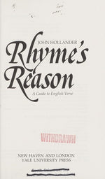 Rhyme's reason: A guide to English verse