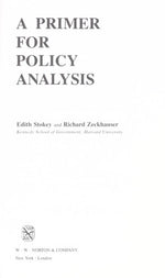 A Primer for Policy Analysis