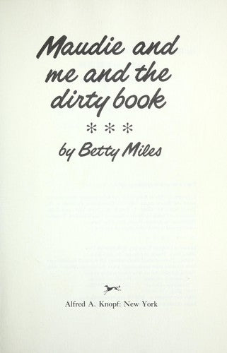 Maudie and Me and the Dirty Book cover