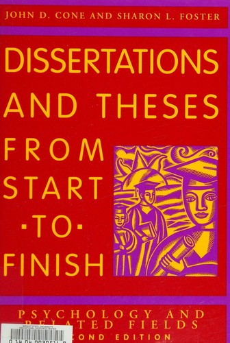 Dissertations And Theses from Start to Finish: Psychology And Related Fields cover