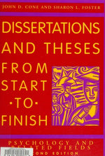 Dissertations And Theses from Start to Finish: Psychology And Related Fields