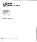 Oriental Architecture (History of World Architecture) cover