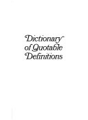 Dictionary of Quotable Definitions cover