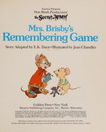Mrs. Brisby's remembering game (A Little golden sniff it book)