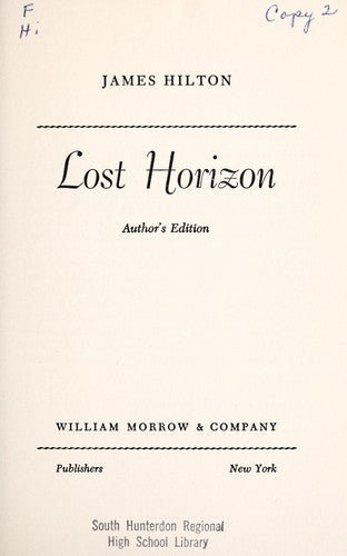 Lost Horizon: A Novel cover