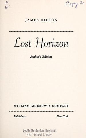 Lost Horizon: A Novel