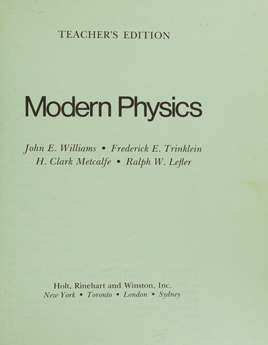 Modern physics cover