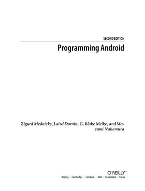 Programming Android: Java Programming for the New Generation of Mobile Devices