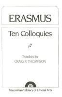 Erasmus: Ten Colloquies cover