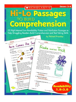 Hi-Lo Passages To Build Reading Comprehension Skills: Grades 3-4