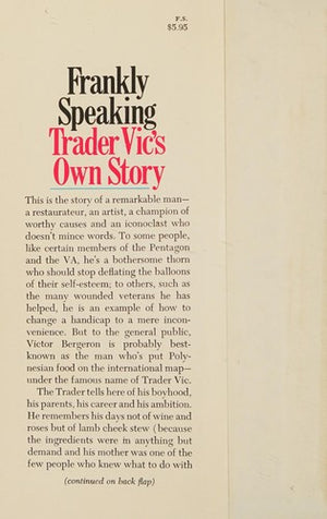 Frankly speaking: Trader Vic's own story,