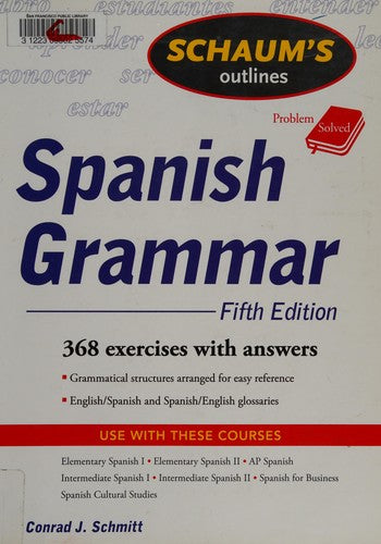 Schaum's Outline of Spanish Grammar, 5ed (Schaum's Outline Series) cover