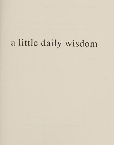 Little Daily Wisdom: 365 Inspiring Bible Verses to Change Your Life cover