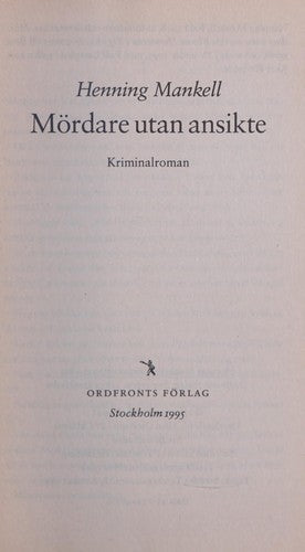 Mordare Utan Ansikte cover
