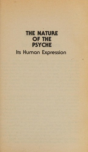 The Nature of the Psyche: Its Human Expression, A Seth Book cover