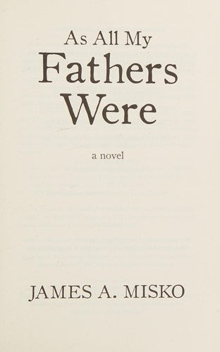 As All My Fathers Were cover