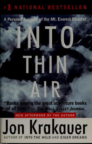 Into Thin Air: A Personal Account of the Mt. Everest Disaster cover