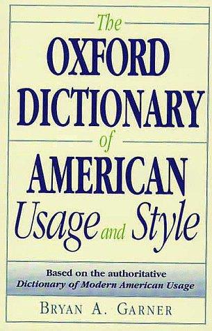 The Oxford Dictionary of American Usage and Style cover
