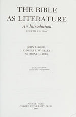 The Bible As Literature: An Introduction