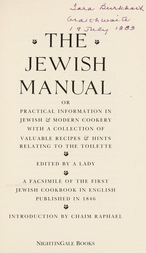The Jewish Manual cover
