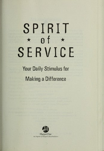 Spirit of Service: Your Daily Stimulus for Making a Difference cover