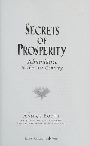Secrets of Prosperity: Abundance in the 21st Century cover