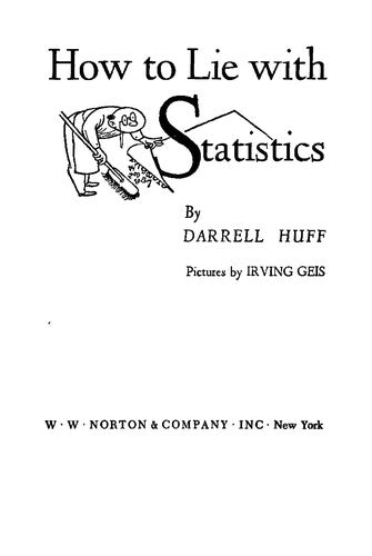How to Lie with Statistics cover