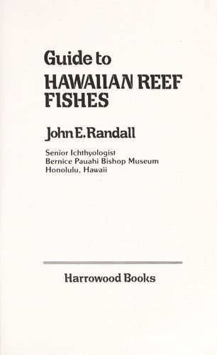 Waterproof Underwater Guide to Hawaiian Reef Fishes cover