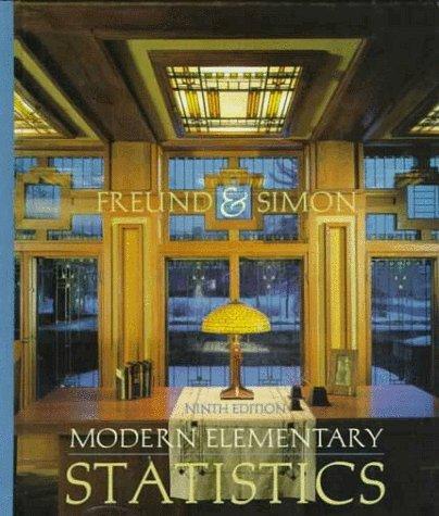 Modern Elementary Statistics cover