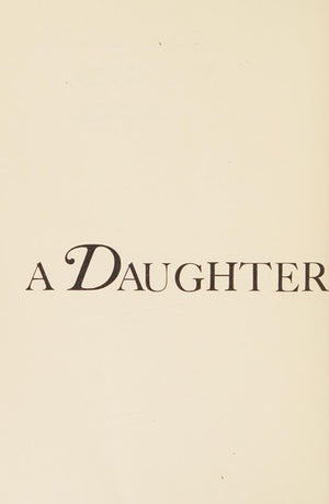 A Daughter Of Zion - 1st Edition/1st Printing