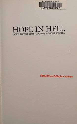 Hope in Hell: Inside the World of Doctors Without Borders cover