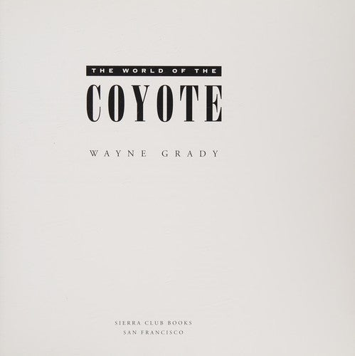 The World of the Coyote cover