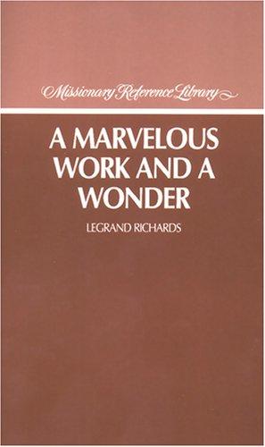 A Marvelous Work and a Wonder cover