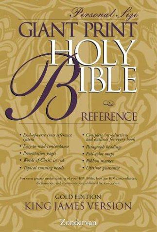 KJV Holy Bible Giant Print Personal Size Reference Gold Edition cover