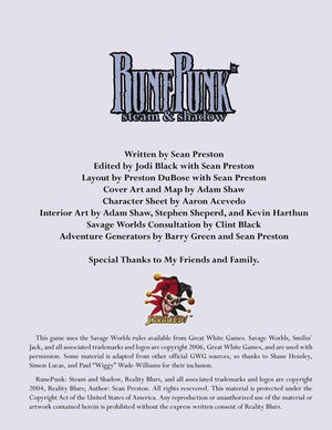 RunePunk (Savage Worlds) (REB10001)